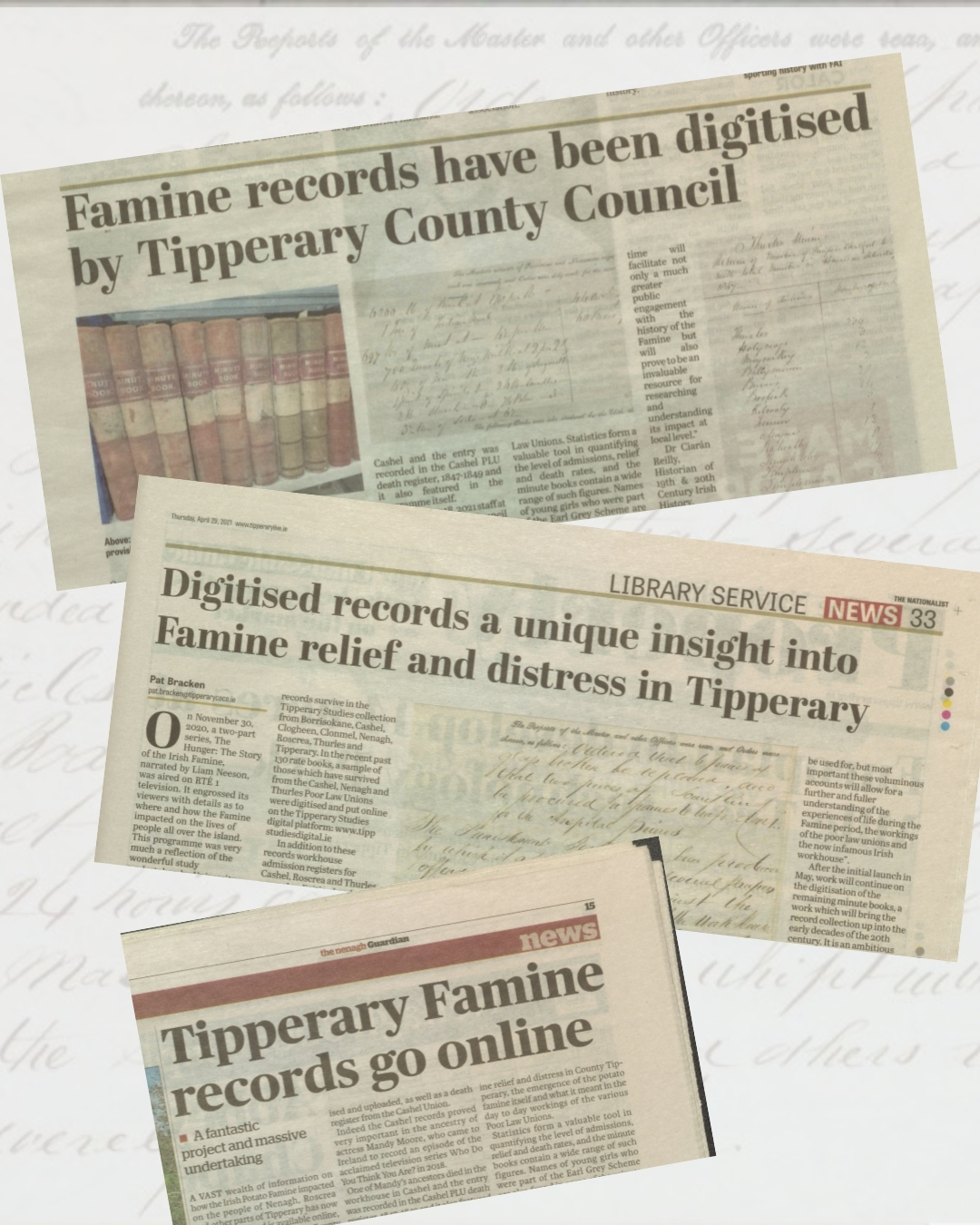 faminerecords newspaper headlines